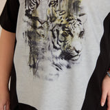 Βαμβακερό T-shirt με τύπωμα - Τίγρεις