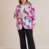 Σπορ-κομψό σακάκι με πέτο και κούμπωμα – πολύχρωμο