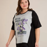 Βαμβακερό T-shirt με τύπωμα - Πετούνια