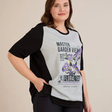 Βαμβακερό T-shirt με τύπωμα - Πετούνια